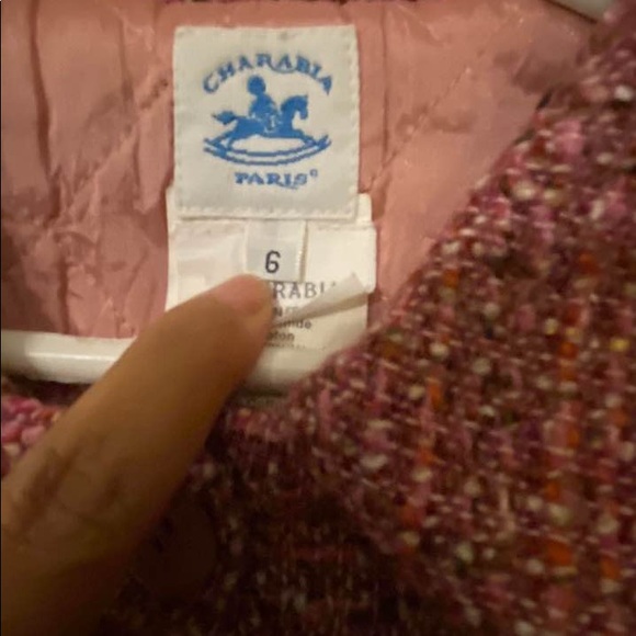 Charabia Girl’s pink coat - Picture 3 of 3